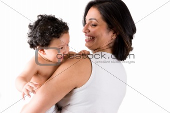 East Indian Mother and Child