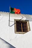 Portuguese flag in Monsaraz, Alentejo, Portugal