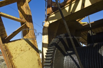 Detail of a quarry crane