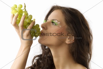 the grape in mouth