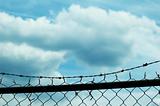 Chain link fence and sky