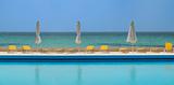 panorama on luxury pool.