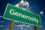 Generosity Road Sign