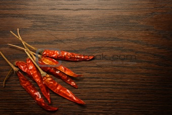 Dried hot peppers