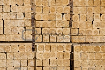 Squares of wood