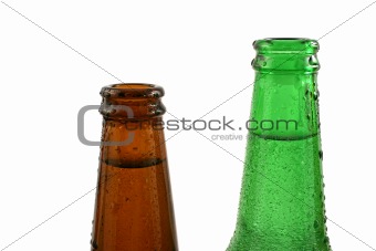 two bottles of water isolated in studio