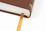book isolated with golden bookmark