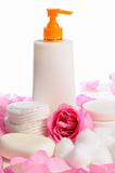 Skin care products isolated