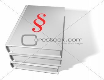Several law-books with paragraph