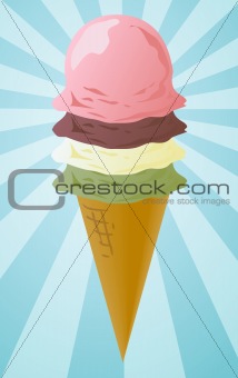Ice cream cone illustration