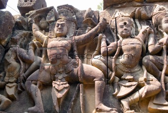 Terrace of Leper King dance statues, Angkor Thom, Cambodia