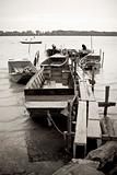 river Danube traditional fishing boats