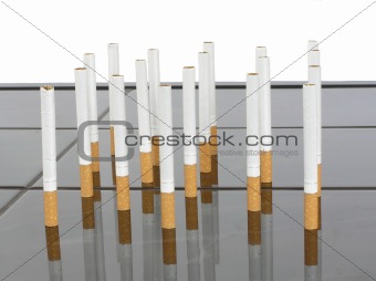 Cigarettes on a table