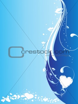 abstract valentine blue vector illustration