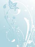 abstract vector floral banner in green