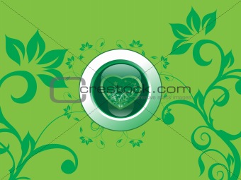 green floral background illustration