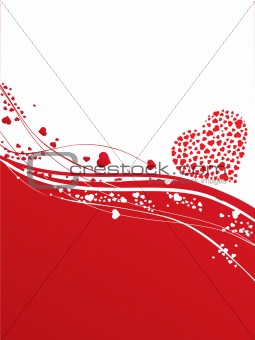 red vector romantic background, wallpaper