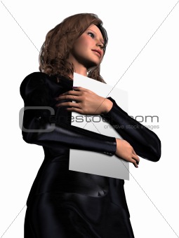 3D office woman 2