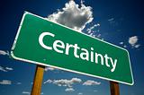 Certainty Road Sign
