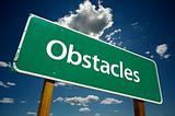 Obstacles Road Sign