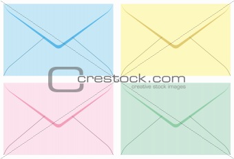 Colored set envelopes. 
