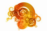 Orange Spectrum Color Blend Abstract Design Background