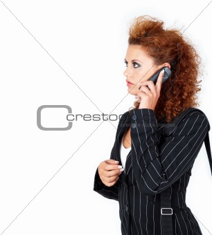 Business woman, speaking on her cell phone