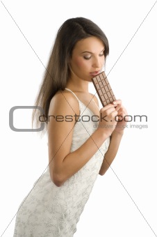 girl and chocolate
