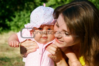 mother and daughter outdoor portrait