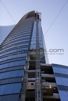 Construction Lift on New Blue Tower