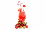 Strawberry juices and fruits