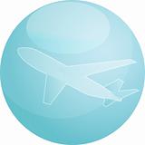 Air travel airplane illustration