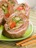 Beef and Vegetable Rolls
