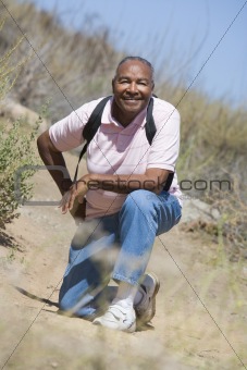 Senior man on walk