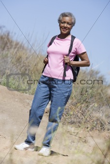 Senior woman on walk