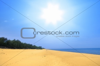 empty summer beach