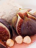 Roasted Figs with Hazelnut Cream