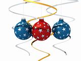 Three starry christmas ball 