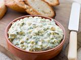Dish of Sauce Gribiche with Toasted Baguette