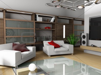 Modern interior of an apartment