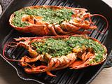 Lobster Half Grilled with Garlic and Parsley Butter