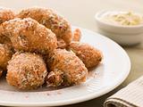 Ham and Cheese Beignets with Dijonnaise