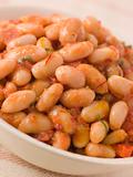 Saffron and Tomato Braised Cannellini Beans