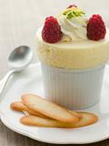 Chilled Lemon Souffle with Langue de Chat Biscuits