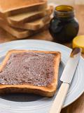 Slices of Toast with Yeast Extract Spread