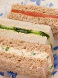 Afternoon Tea Finger Sandwiches- Egg and Cress Smoked Salmon and