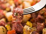 Corned Beef Hash on a Fork