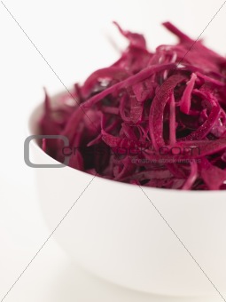 Bowl of Pickled Red Cabbage