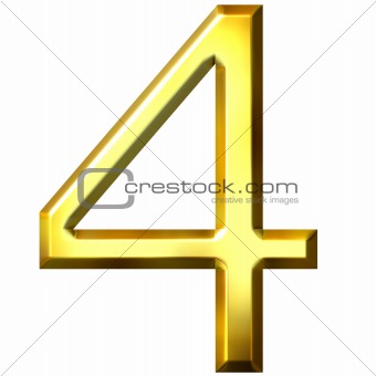 3d golden number 4