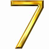 3d golden number 7